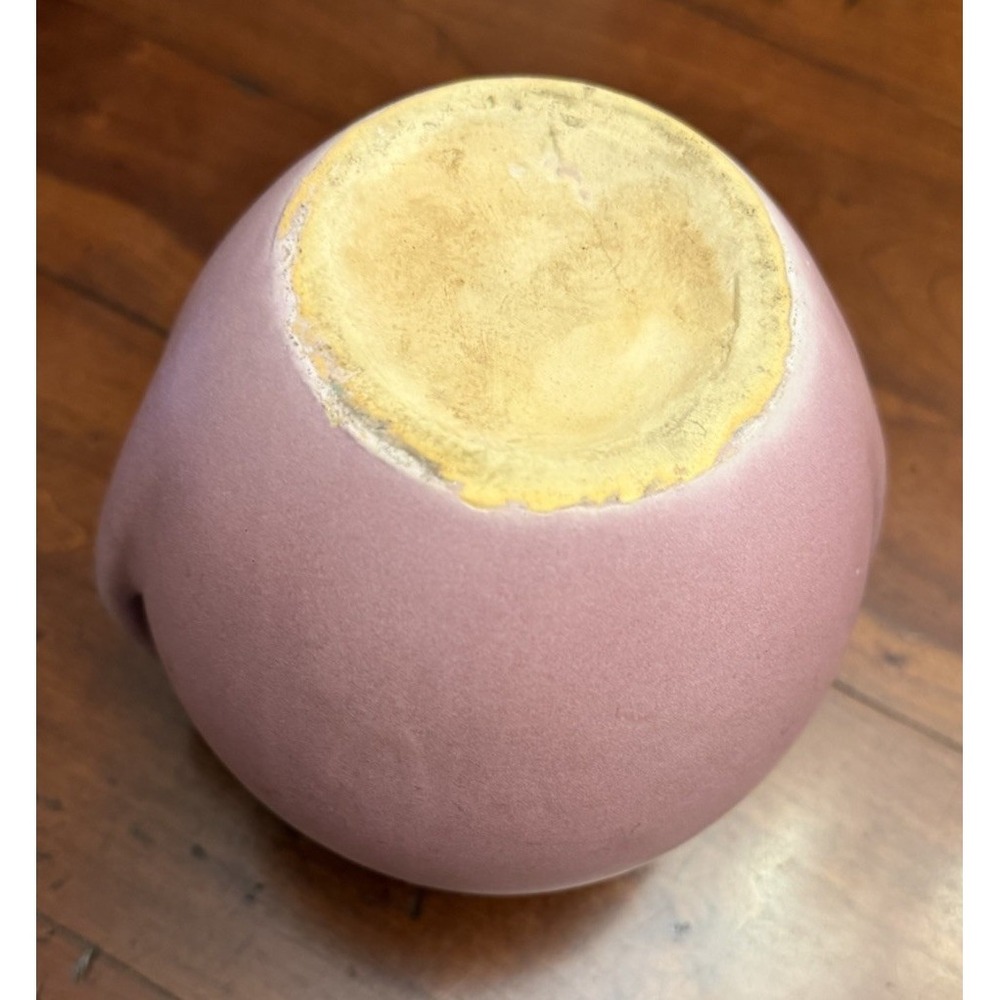 Vintage 1930s Niloak Pottery Hywood Vase Two Handle Matte Pink Green Ombre - Picture 6 of 7